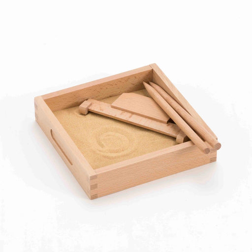 Small Montessori Sand Tray with Tracing Pen 17 x 17cm - My Playroom 