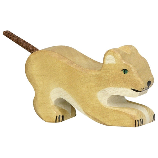 Holztiger Lion Cub Playing Wooden Wildlife Animal - My Playroom 