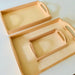 Montessori Wooden Tray Set of 3 With Handle — Natural - My Playroom 