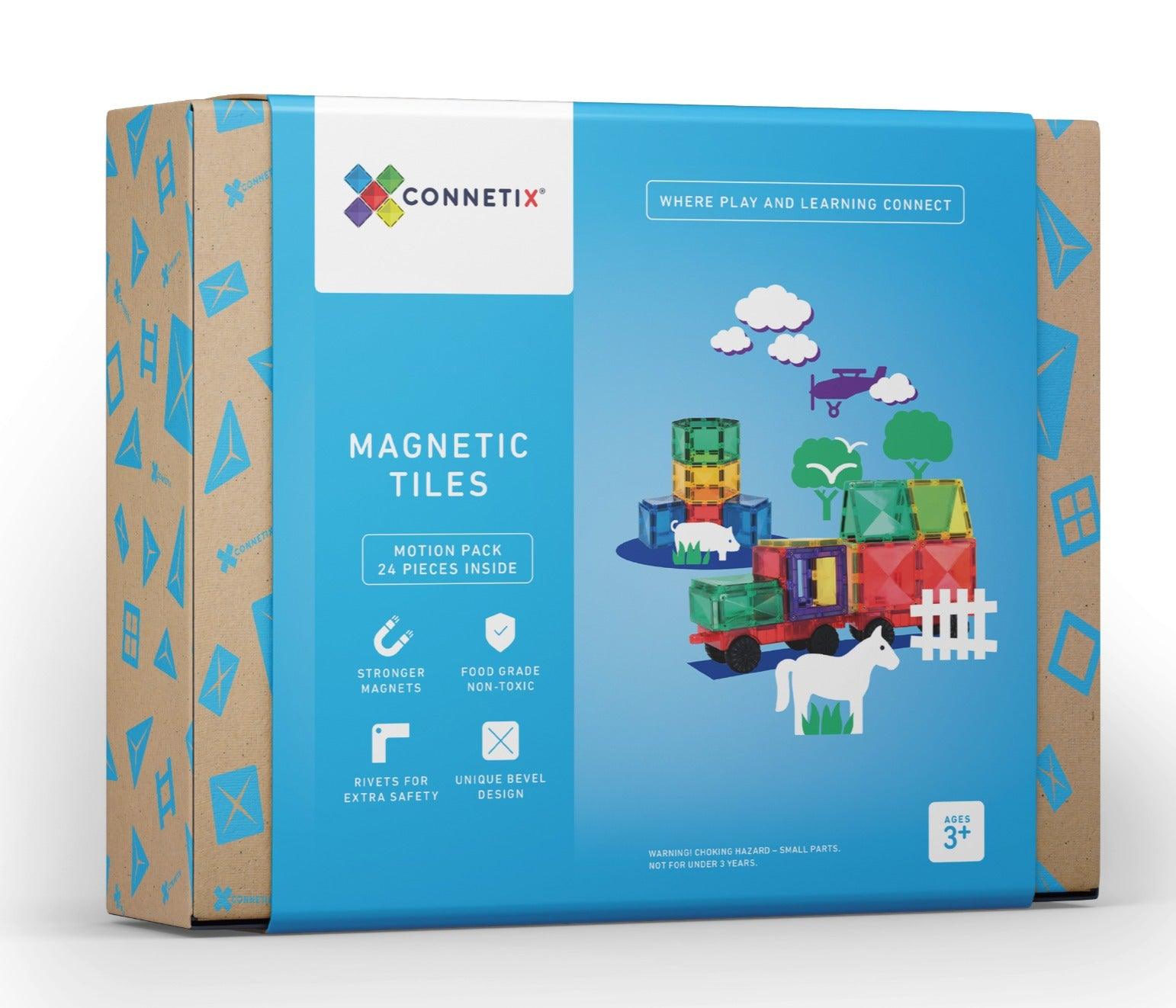 【Connetix】Rainbow Motion Pack 24 Pieces Connetix car Rainbow Pack 24 Piece Toy Car Best Seller 3yrs+ — My