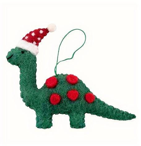 Christmas Tree Decor -- Dinosaur with hat - My Playroom 
