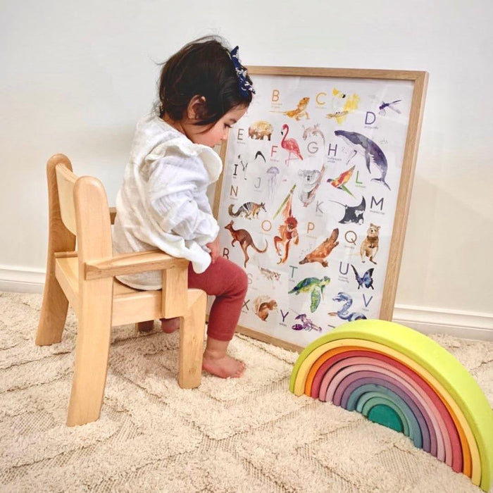 Montessori Furniture My First CHAIR WITH ARM (6 - 30 months) Beechwood 22cm(H) - My Playroom 