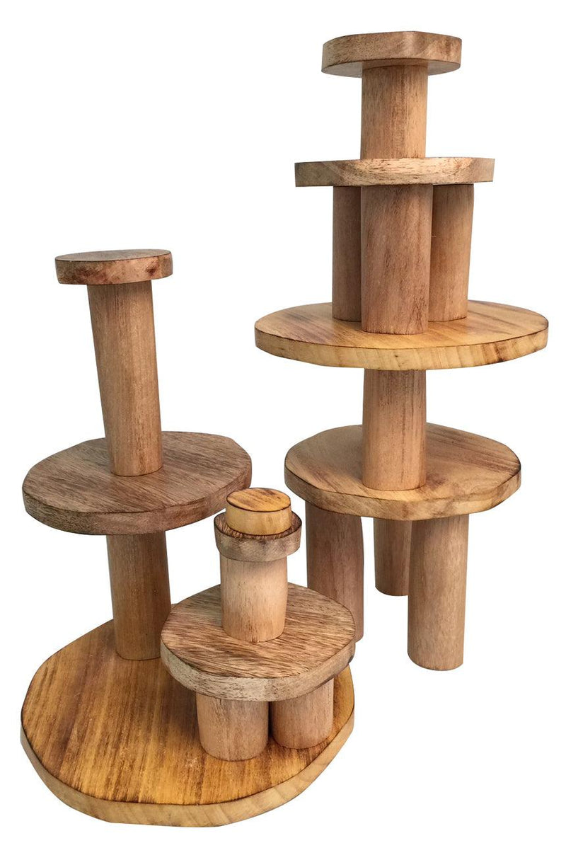 Papoose Wooden Stacking Pyramid 9pcs - My Playroom 