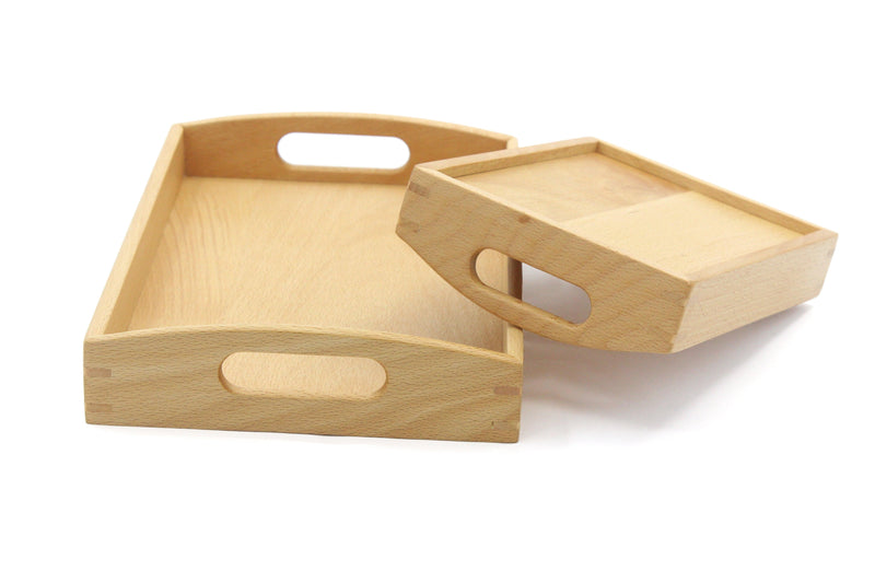 Beechwood Tray with Handles Set of 2 - My Playroom 