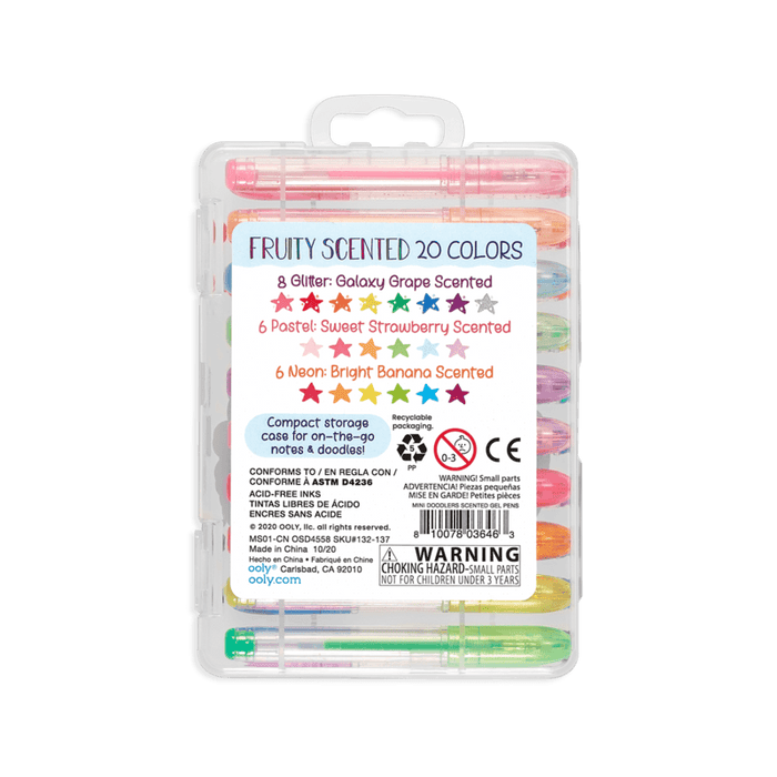 Ooly Gel Pen – Mini Doodlers Fruit Scented Set of 20 3yrs+ - My Playroom 