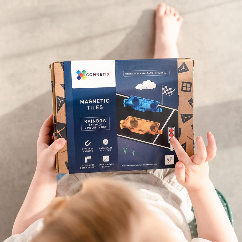 Connetix Rainbow Car Base Pack 2 Piece - My Playroom 