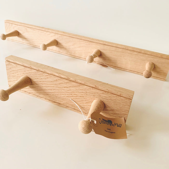 Peg Rails in Oak - 4 Peg 56cm - My Playroom 