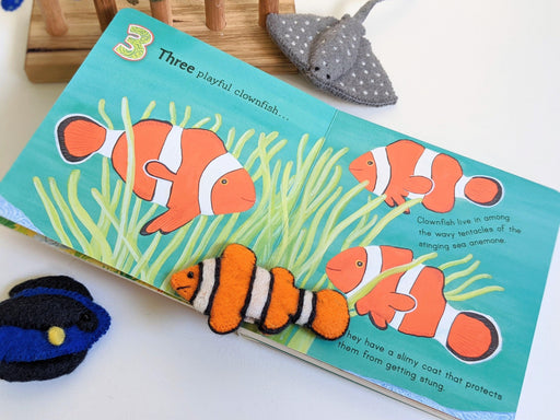 Australia Under the Sea Felt Finger Puppets and Book Set - My Playroom 