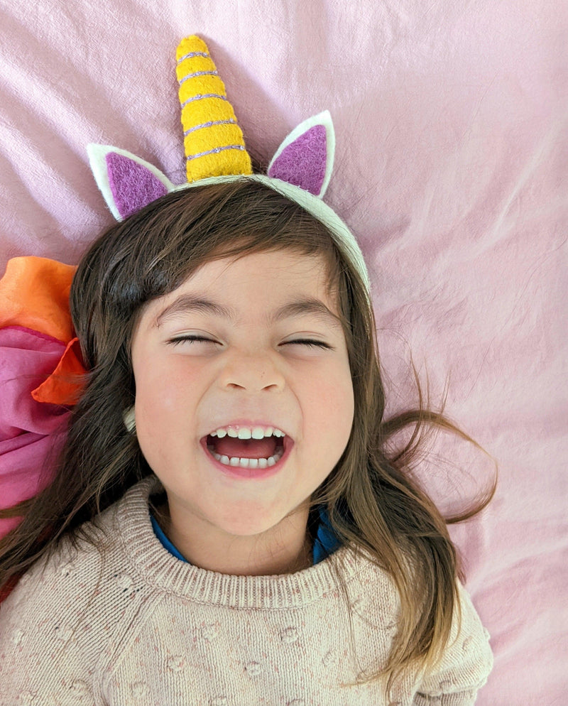 Felt Unicorn Headband Pink / Purple - My Playroom 