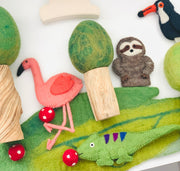 Tara Treasures Felt Rainforest Animals Woodland Finger Puppets Set of 4 - My Playroom 