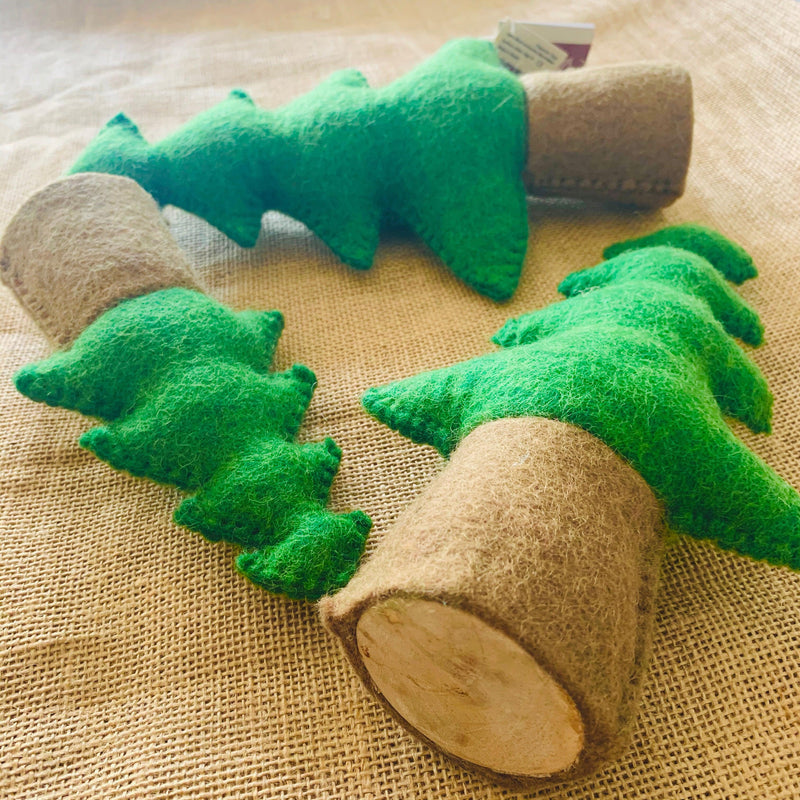 Papoose Felt Pine Trees Set of 3 - My Playroom 