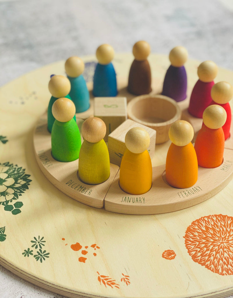 Grapat Perpetual Calendar with Nins (English) 12m+ - My Playroom 