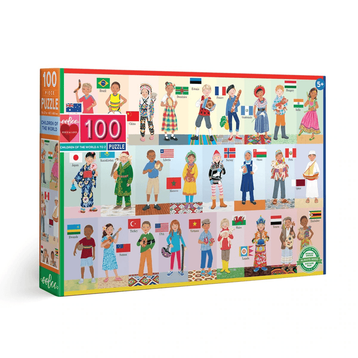 eeBoo Children of the World 100 Piece Puzzle - My Playroom 