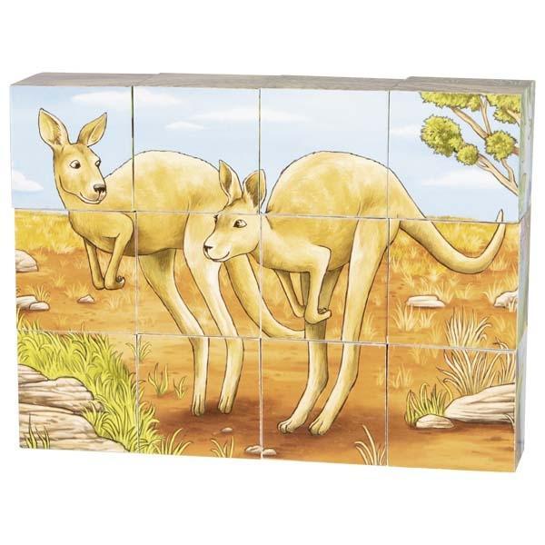 Goki Australian Animal Cube Puzzle 3yrs+ - My Playroom 