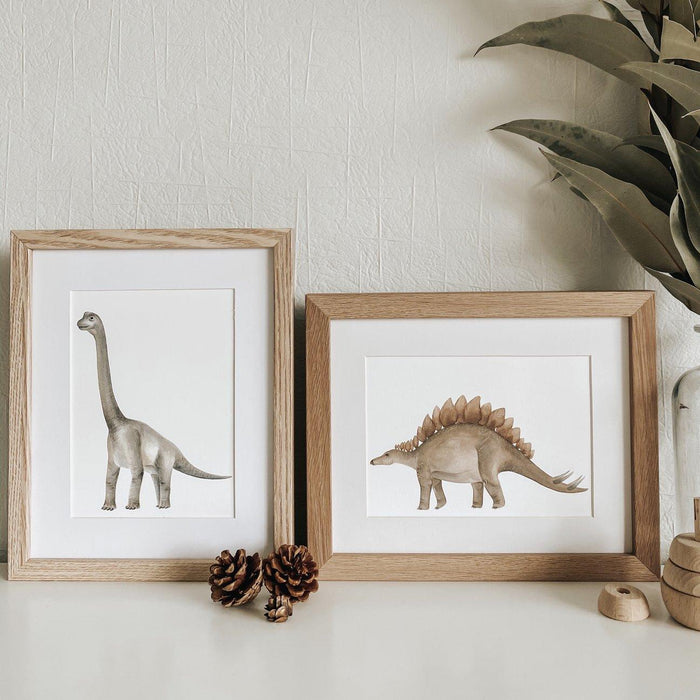 Jo Collier Stegosaurus Shirley Dinosaur Print A4 - My Playroom 