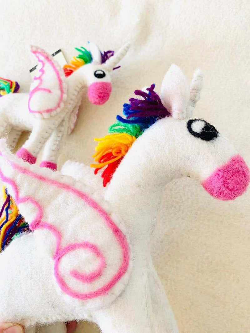 Papoose Felt Rainbow Pegasus Unicorn Mother - My Playroom 