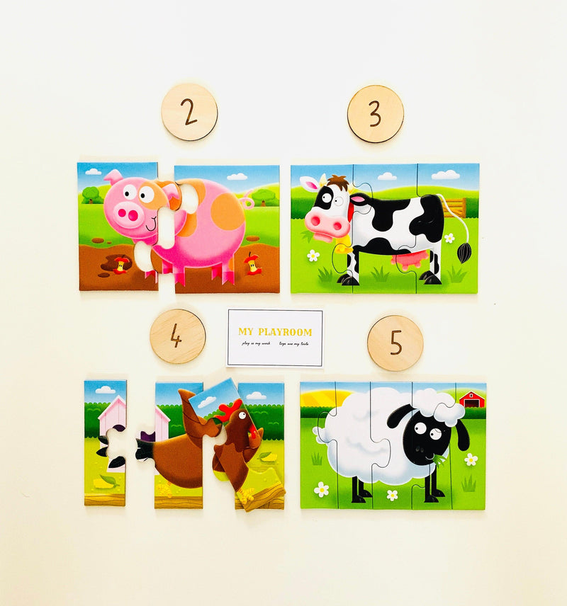 My First Puzzles of Farm Animals 18m+ - My Playroom 