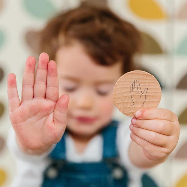 The Freckled Frog Sign Language Wooden Disks 2yrs+ - My Playroom 