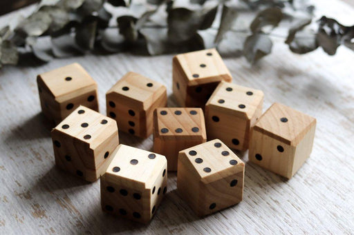 Let Them Play Chunky Wooden Dice - Pair - My Playroom 