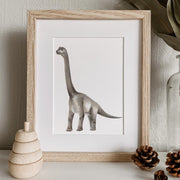 Jo Collier Brachiosaurus Bartholomew Dinosaur Print A4 - My Playroom 