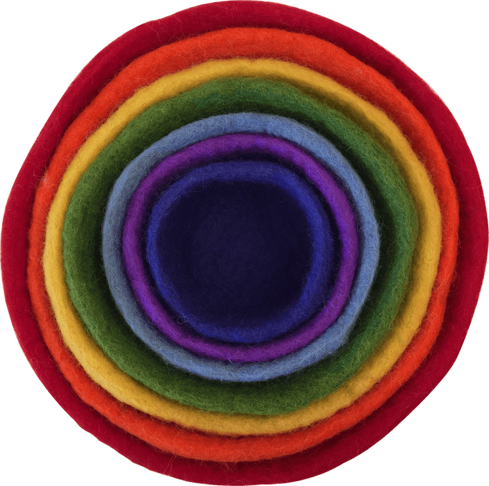 Papoose Felt Rainbow Nested Bowls Set of 7 - My Playroom 