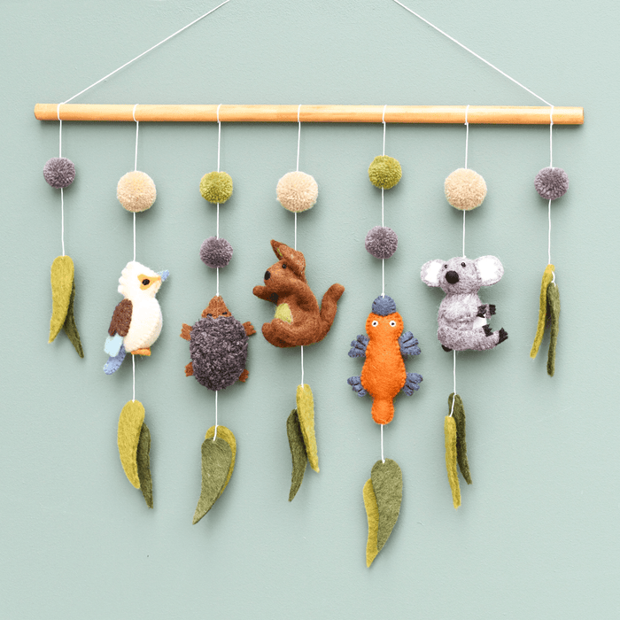 Tara Treasures Felt Nursery Cot Mobile Hanging - Australian Animals - My Playroom 