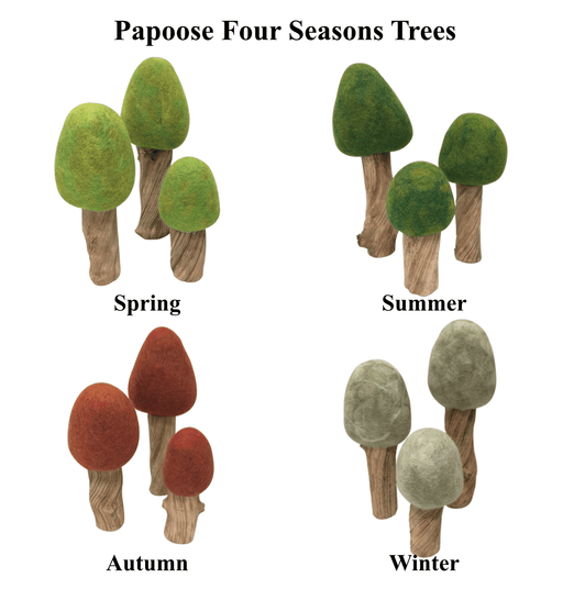 Papoose Four Season Felt Trees Set of 3 Autumn - My Playroom 