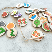 My Little Set Hungry Caterpillar Threading Tree Slices - Story Tellers - My Playroom 