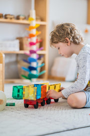 Connetix Rainbow MOVEABLE BUNDLE Creative Pack 100 Piece + Car Pack 24 Piece - My Playroom 