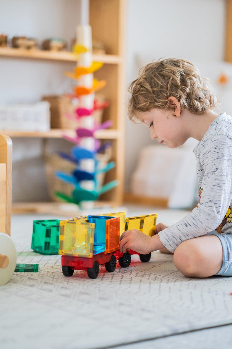 Connetix Rainbow MOVEABLE BUNDLE Creative Pack 100 Piece + Car Pack 24 Piece - My Playroom 