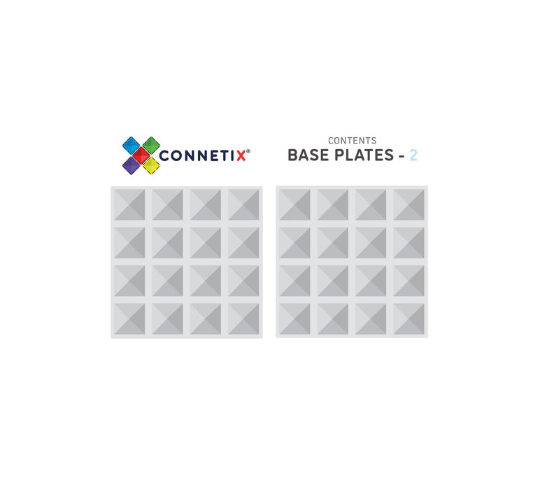 Connetix Clear Base Plate Pack 2 Piece - My Playroom 