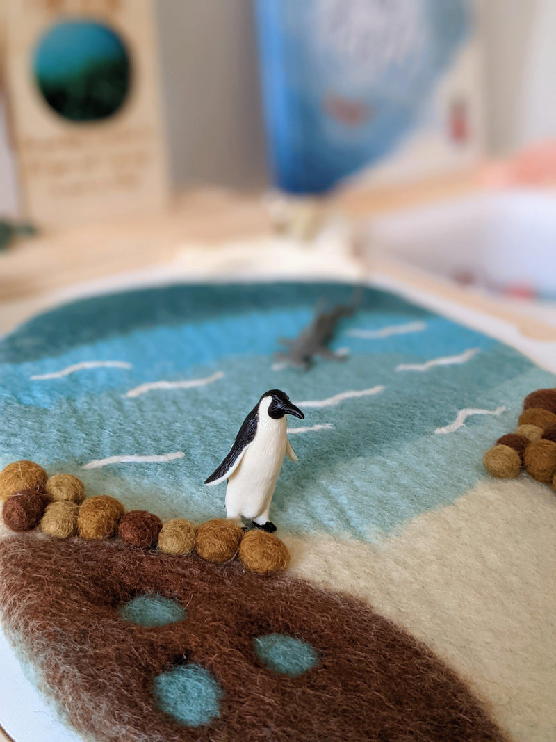 Tara Treasures Felt Sea, Beach and Rockpool Play Mat Ocean Playscape 35cm - My Playroom 