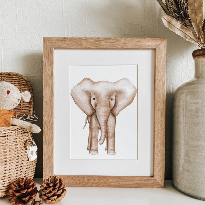 Jo Collier Elephant Enid Print A4 - My Playroom 