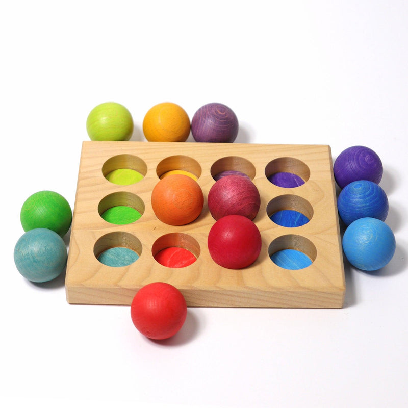 Grimm’s Small Rainbow Balls Set of 12 3yrs+ - My Playroom 