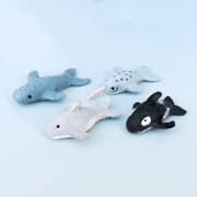 Tara Treasures Felt Ocean Marine Mammals Toys - Orca, Whale, Dolphin, Narwhal - My Playroom 