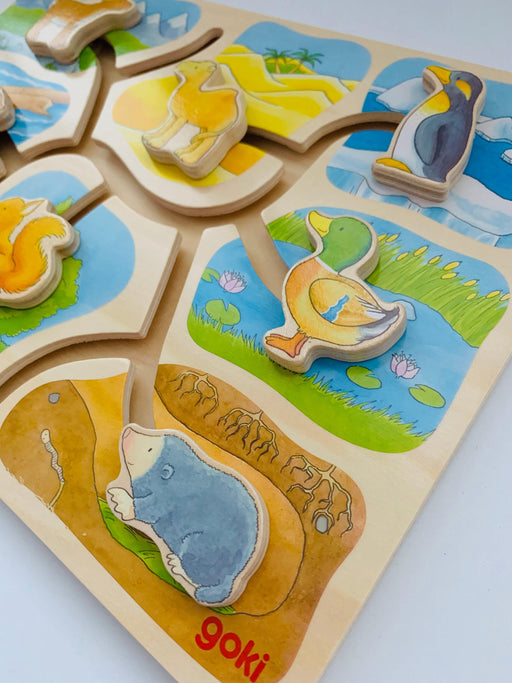 Goki Sliding Puzzle Who Lives Where? 3yrs+ - My Playroom 