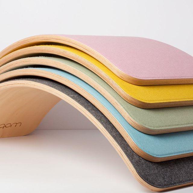 Wobbel Original Wool Felt Sky Balancing Board Original Wool Felt Sky - My Playroom 