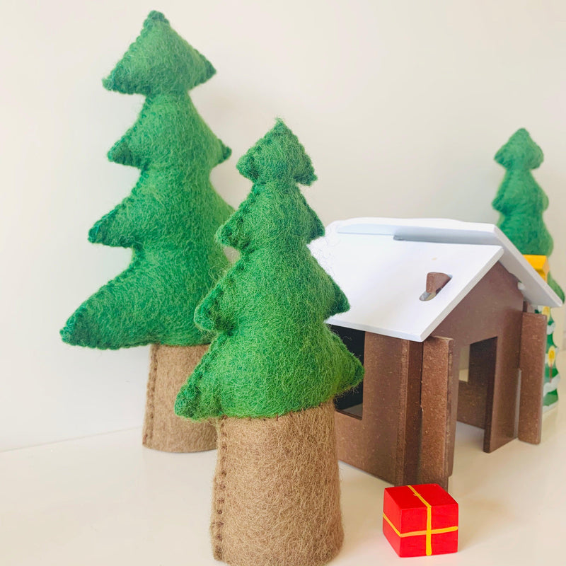 Papoose Felt Pine Trees Set of 3 - My Playroom 