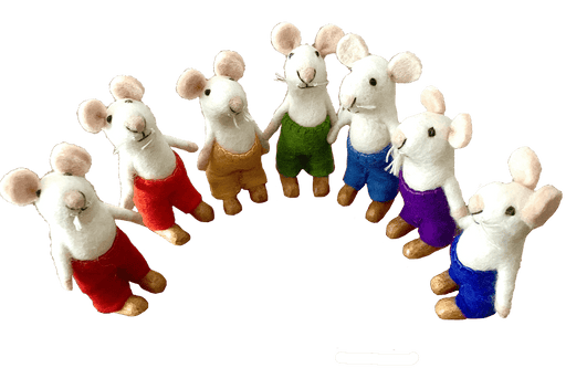 Papoose Flexible Rainbow Mice Set of 7 - My Playroom 