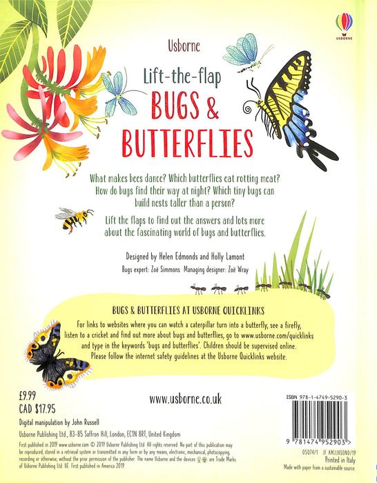 Lift the Flap Bugs and Butterflies (Board Book) - My Playroom 