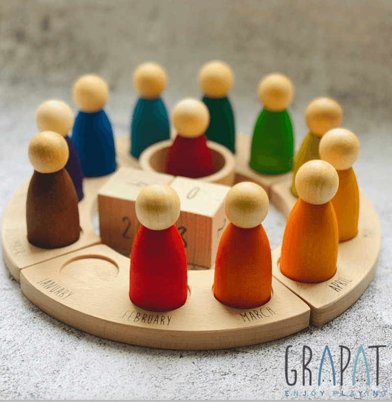 Grapat Perpetual Calendar with Nins (English) 12m+ - My Playroom 