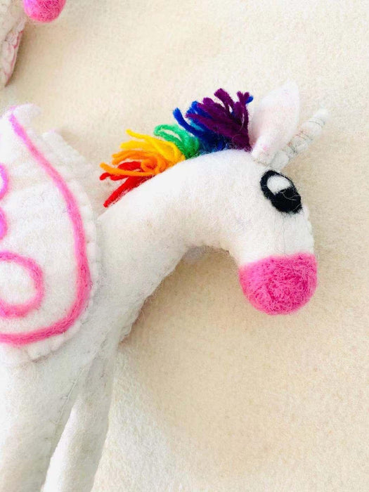 Papoose Felt Rainbow Pegasus Unicorn Mother - My Playroom 