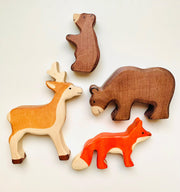 Holztiger Brown Bear Feeding Wooden Wildlife Animal - My Playroom 