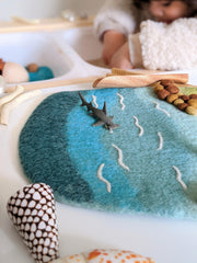 Tara Treasures Felt Sea, Beach and Rockpool Play Mat Ocean Playscape 35cm - My Playroom 
