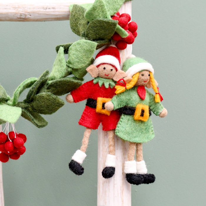 Tara Treasures Felt Christmas Elves (Pair)