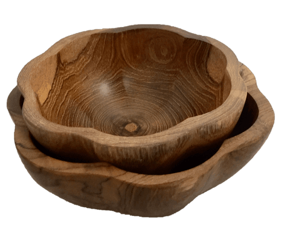 Papoose Wooden Daisy Bowl Set of 2 - My Playroom 