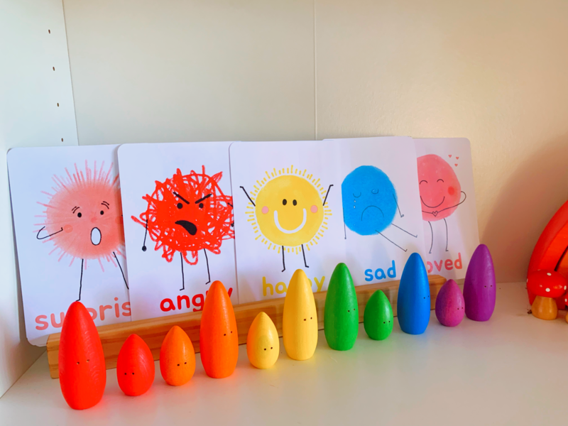 Feelings & Emotions Flash Cards By Devine Little Mind Social-Emotional Developmental Toys for Toddlers Best Seller 3yrs+