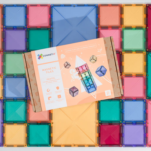 Connetix Tiles Pastel Square Pack 40 piece 3 years +