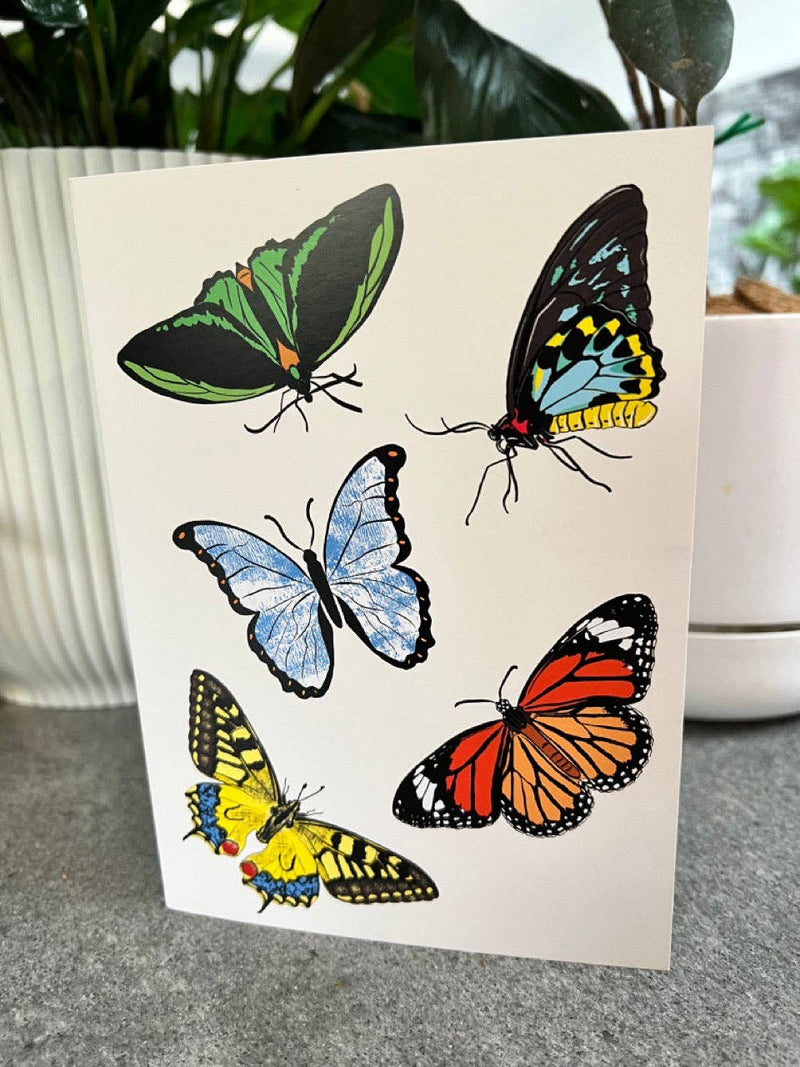 Hand-Illustrated Butterfly Greeting Card By Timber Kids