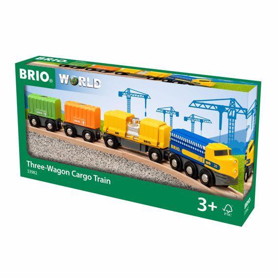 BRIO Three-Wagon Cargo Train 7 Pcs 3yrs+ - My Playroom 